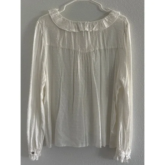Sundance Top Womens XL White Ruffle Fairy Cottage Boho‎ Peasant Capsule - Picture 2 of 6
